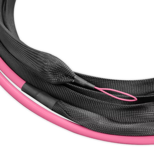 100m (328ft) Pre-terminated MPO Trunk Cable, 192 Fibers, 24 x MPO-8 APC (Male) to 24 x MPO-8 APC (Male) Multimode (OM4) Type B, LSZH, 0.35dB Max, Breakout 80cm, Double Jacket, Magenta SFPS