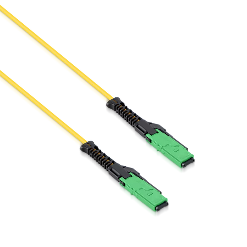 0.5m (1.6ft) MMC Breakout Cable, MMC-16 APC (Female) to 2 x MPO-8 APC (Female), 16 Fibers, Single Mode (OS2), Jumper Polarity, OFNP, 2.5mm, Max IL ≤ 0.35dB, Yellow SFPS