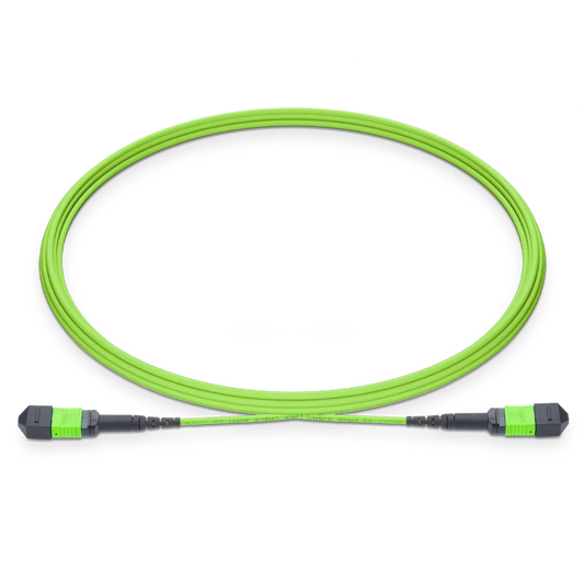 1m (3ft) MTPÃƒâ€šÃ‚Â®-12 UPC (Female) to MTPÃƒâ€šÃ‚Â®-12 UPC (Female) 12 Fibers Multimode (OM5) Jumper, Type B, LSZH, 3.0mm, Max IL ÃƒÂ¢Ã¢â‚¬Â°Ã‚Â¤ 0.35dB, Lime Green SFPS