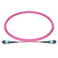 10m (33ft) MPO-12 UPC (Male) to MPO-12 UPC (Female) 12 Fibers Multimode (OM4) Jumper, Type B, LSZH, 3.0mm, Max IL ≤ 0.35dB, Magenta SFPS
