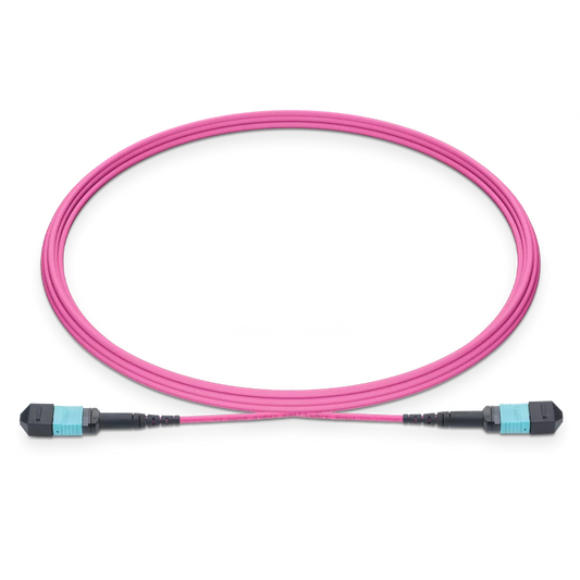 3m (10ft) MTPÃƒâ€šÃ‚Â®-24 UPC (Female) to MTPÃƒâ€šÃ‚Â®-24 UPC (Female) 24 Fibers Multimode (OM4) Jumper, Type A, OFNP, 3.0mm, Max IL ÃƒÂ¢Ã¢â‚¬Â°Ã‚Â¤ 0.35dB, Magenta SFPS