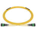 45m (148ft) Pre-terminated MPO 2x2 Shuffle Trunk Cable, 16 Fibers, 2xMPO-8 APC (Male) to 2xMPO-8 APC (Male), Single Mode (OS2), Type 2, LSZH, 0.35dB Max, Breakout 80cm, Yellow SFPS