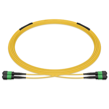 30m (98ft) Pre-terminated MPO 2x2 Shuffle Trunk Cable, 16 Fibers, 2xMPO-8 APC Male to 2xMPO-8 APC Male, Single Mode (OS2), Type 2, LSZH, 0.35dB Max, Breakout 80cm, Yellow SFPS
