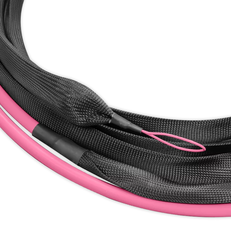 10m (33ft) Pre-terminated MPO 2x2 Shuffle Trunk Cable, 128 Fibers, 16xMPO-8 APC (Male) to 16xMPO-8 APC (Male), Multimode (OM4), Type 2, LSZH, 0.35dB Max, Breakout 80cm, Magenta SFPS