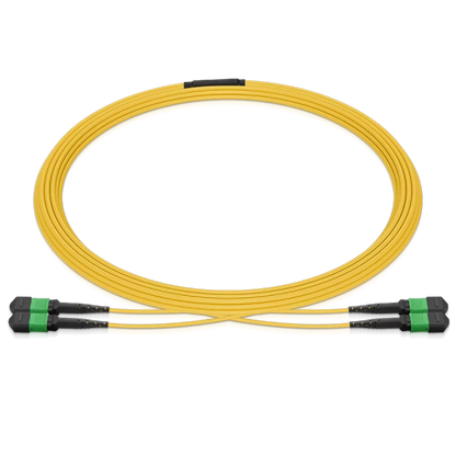 5m (16ft) MPO 2x2 Shuffle Breakout Cable, 16 Fibers, 2xMPO-8 APC (Female) to 2xMPO-8 APC (Female), Single Mode (OS2), Type 2, LSZH, 3.0mm, Max IL Ã¢â€°Â¤ 0.35dB, Yellow SFPS