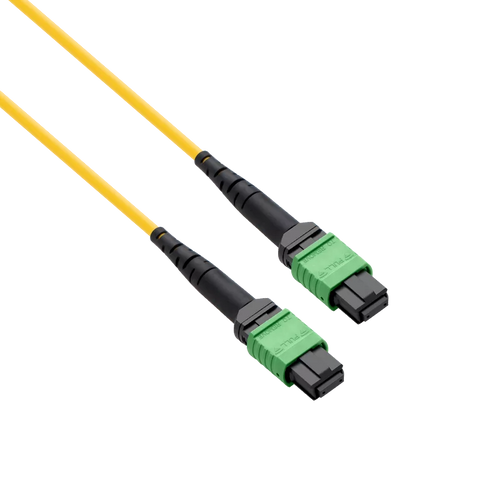 10m (33ft) MPO 2x2 Shuffle Breakout Cable, 16 Fibers, 2xMPO-8 APC (Female) to 2xMPO-8 APC (Female), Single Mode (OS2), Type 2, LSZH, 3.0mm, Max IL ≤ 0.35dB, Yellow SFPS