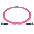 10m (33ft) MPO 2x2 Shuffle Breakout Cable, 16 Fibers, 2xMPO-8 APC Female to 2xMPO-8 APC Female, Multimode (OM4), Type 2, OFNP, 3.0mm, Max IL ≤ 0.35dB, Magenta SFPS
