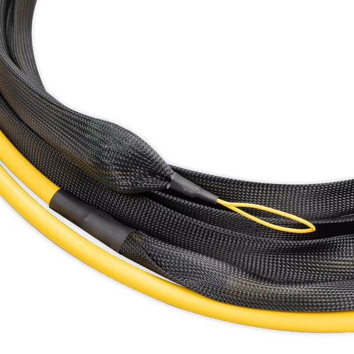 100m (328ft) Pre-terminated MPO 2x2 Shuffle Trunk Cable, 128 Fibers, 16xMPO-8 APC (Male) to 16xMPO-8 APC (Male), Single Mode (OS2), Type 2, LSZH, 0.35dB Max, Breakout 80cm, Yellow SFPS
