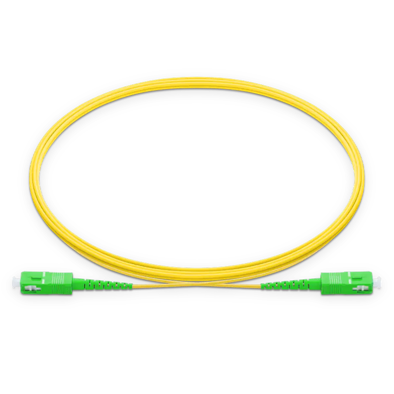 2m (7ft) SC APC to SC APC Simplex OS2 Single Mode LSZH 2.0mm Fiber Optic Patch Cable SFPS