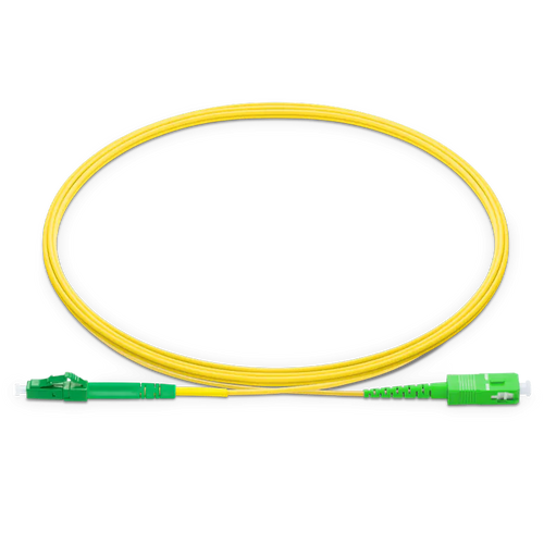 0.5m (1.6ft) LC APC to SC APC Simplex OS2 Single Mode LSZH 2.0mm Fiber Optic Patch Cable SFPS