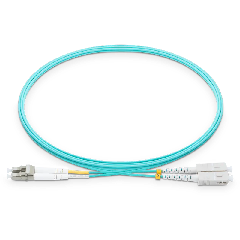 15m (49ft) LC UPC to SC UPC Duplex OM4 Multimode LSZH 2.0mm Fiber Optic Patch Cable SFPS