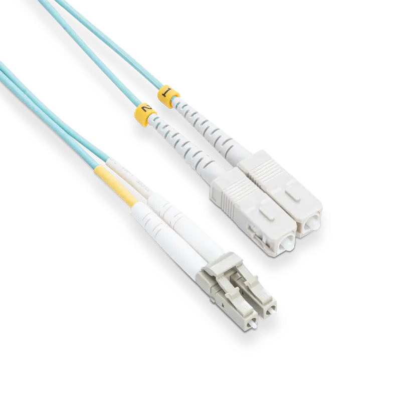 30m (98ft) LC UPC to SC UPC Duplex OM3 Multimode LSZH 2.0mm Fiber Optic Patch Cable SFPS