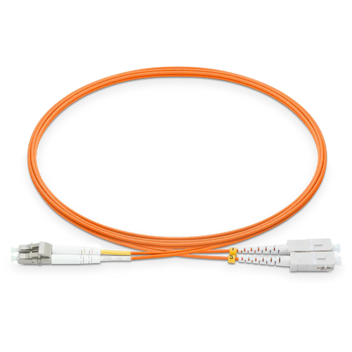 0.5m (1.6ft) LC UPC to SC UPC Duplex OM2 Multimode LSZH 2.0mm Fiber Optic Patch Cable SFPS