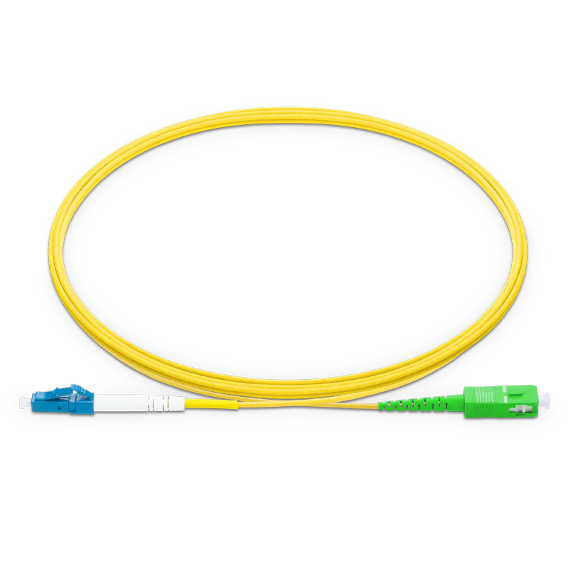 0.5m (1.6ft) LC UPC to SC APC Simplex OS2 Single Mode LSZH 2.0mm Fiber Optic Patch Cable SFPS