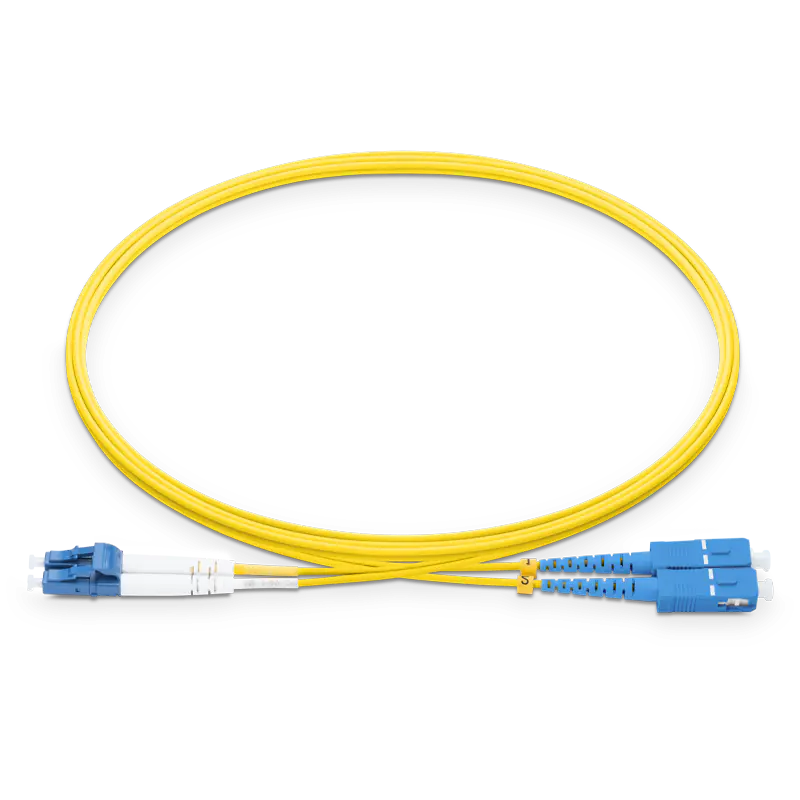 1.5m (5ft) LC UPC to SC UPC Duplex OS2 Single Mode LSZH 2.0mm Fiber Optic Patch Cable SFPS