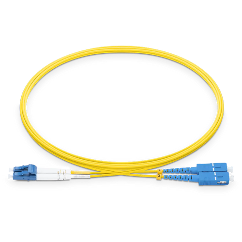 1.5m (5ft) LC UPC to SC UPC Duplex OS2 Single Mode LSZH 2.0mm Fiber Optic Patch Cable SFPS