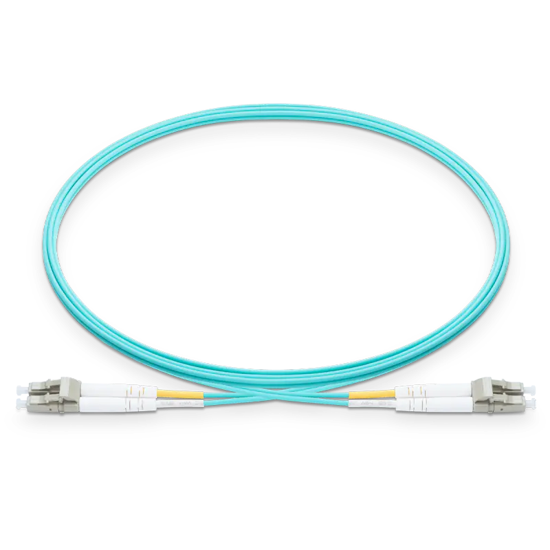 0.5m (1.6ft) LC UPC to LC UPC Duplex 0.15dB IL OM4 Multimode LSZH 2.0mm BIF Fiber Optic Patch Cable SFPS