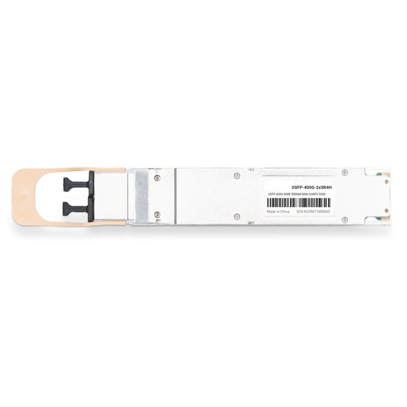 NVIDIA/Mellanox Compatible 400G OSFP 2×SR4 850nm 50m Dual MTP/MPO-12 APC MMF InfiniBand HDR Finned Top Optical Transceiver Module SFPS