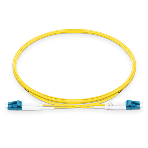 1.5m (5ft) Grade B LC UPC to LC UPC Duplex Typical 0.12dB IL OS2 Single Mode LSZH 2.0mm BIF Fiber Optic Patch Cable SFPS