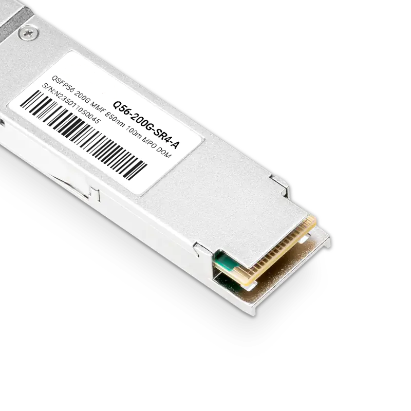 NVIDIA/Mellanox MMA1T00-VS Compatible 200GbE SR4 QSFP56 PAM4 850nm 100m MPO/MTP-12 APC Optical Transceiver Module for MMF SFPS