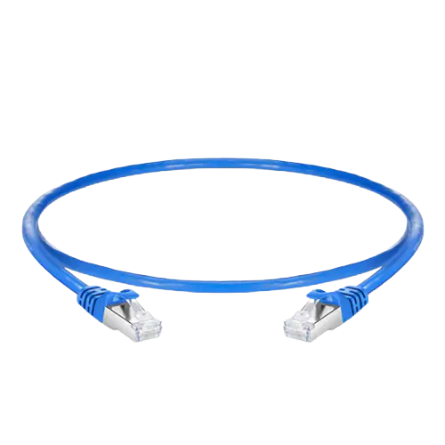 15ft (4.6m) Cat6a Snagless RJ45 Shielded (SFTP) PVC CM Ethernet Patch Cable, 26AWG 100% Copper Wire Blue SFPS