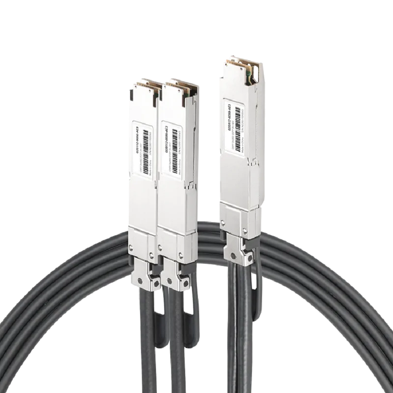 Generic Compatible AEC 3m (10ft) Twin-port 2x400Gb/s OSFP Finned Top to 2x400Gb/s OSFP Flat Top Active Electrical Splitter Cable SFPS