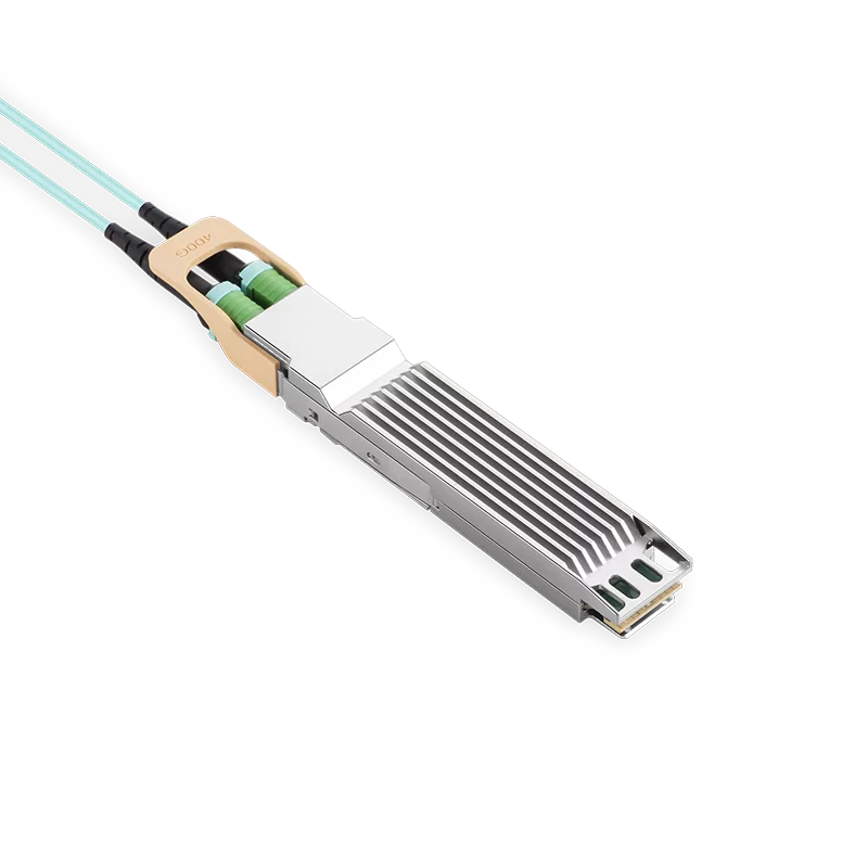 NVIDIA/Mellanox MFA7U10-H005 Compatible AOC 5m (16ft) 400Gb/s OSFP to 2x200Gb/s QSFP56 InfiniBand HDR Active Optical Splitter Cable (Finned Top, 850nm, MMF, LSZH) SFPS