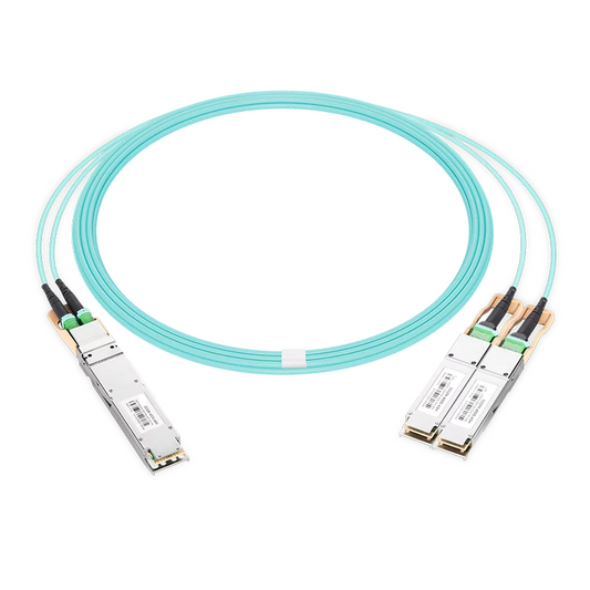 NVIDIA/Mellanox MFA7U10-H015 Compatible AOC 15m (49ft) 400Gb/s OSFP to 2x200Gb/s QSFP56 InfiniBand HDR Active Optical Splitter Cable (Finned Top, 850nm, MMF, LSZH) SFPS