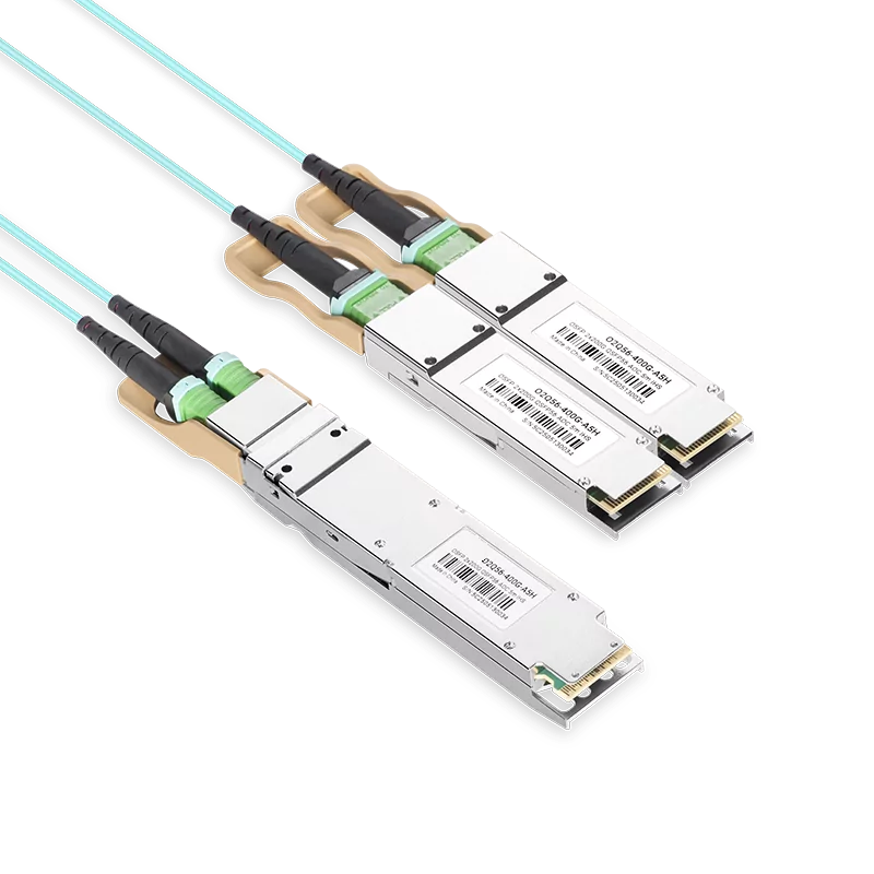 NVIDIA/Mellanox MFA7U10-H050 Compatible AOC 50m (164ft) 400Gb/s OSFP to 2x200Gb/s QSFP56 InfiniBand HDR Active Optical Splitter Cable (Finned Top, 850nm, MMF, LSZH) SFPS