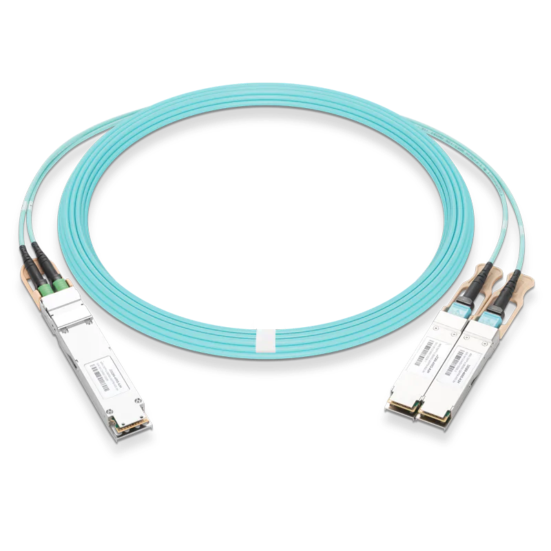 NVIDIA/Mellanox MFA7U10-H005-FLT Compatible AOC 5m (16ft) 400Gb/s OSFP to 2x200Gb/s QSFP56 InfiniBand HDR Active Optical Splitter Cable (Flat top, 850nm, MMF, LSZH) SFPS