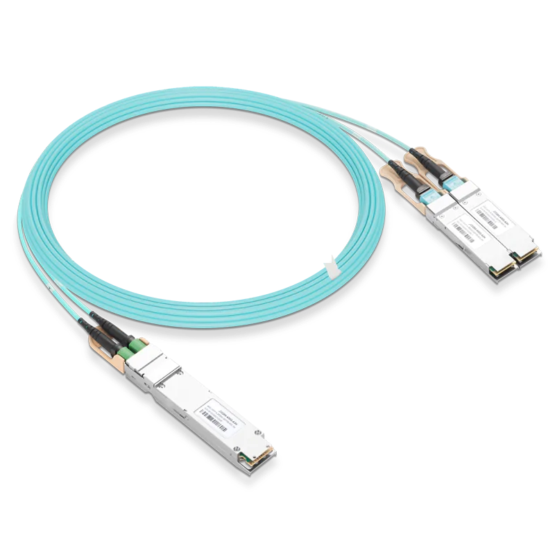 NVIDIA/Mellanox MFA7U10-H015-FLT Compatible AOC 15m (49ft) 400Gb/s OSFP to 2x200Gb/s QSFP56 InfiniBand HDR Active Optical Splitter Cable (Flat top, 850nm, MMF, LSZH) SFPS