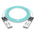NVIDIA/Mellanox MFS1S90-H010E Compatible AOC 10m (33ft) 2x200G QSFP56 InfiniBand HDR to 2xQSFP56 InfiniBand HDR Active Optical Cross Connect Splitter H-Cable (850nm , MMF) SFPS