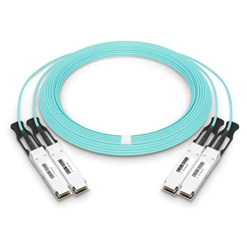 NVIDIA/Mellanox MFS1S90-H030E Compatible AOC 30m (98ft) 2x200G QSFP56 InfiniBand HDR to 2xQSFP56 InfiniBand HDR Active Optical Cross Connect Splitter H-Cable (850nm , MMF) SFPS