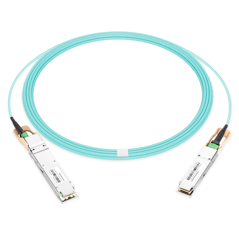 NVIDIA/Mellanox Compatible AOC 30m (98ft) 200Gb/s OSFP to 200Gb/s QSFP56 InfiniBand HDR Active Optical Cable (Flat top, 850nm, MMF, LSZH) SFPS