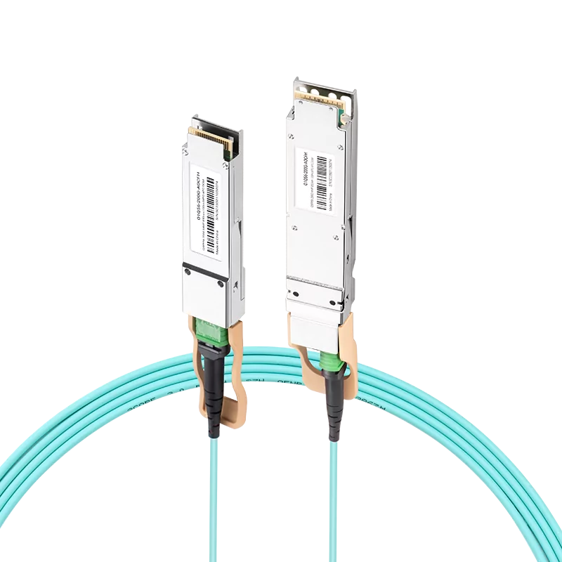 NVIDIA/Mellanox Compatible AOC 5m (16ft) 200Gb/s OSFP to 200Gb/s QSFP56 InfiniBand HDR Active Optical Cable (Flat top, 850nm, MMF, LSZH) SFPS