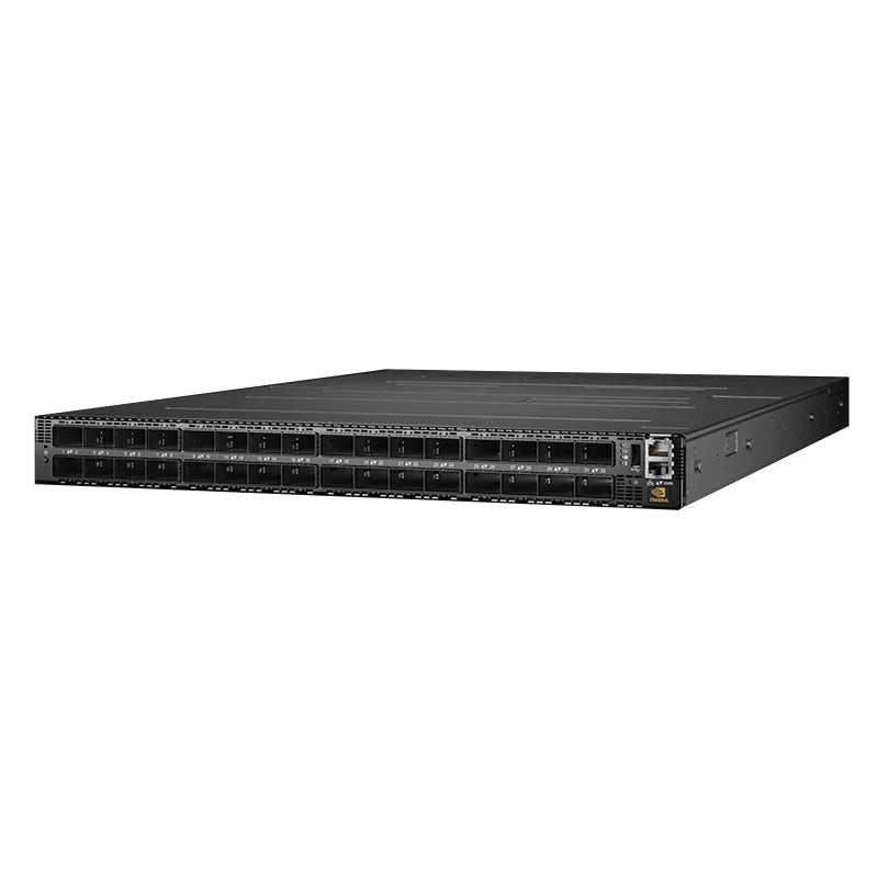 NVIDIA MQM9700-NS2R Quantum-2 NDR InfiniBand Switch, 64-ports NDR 400Gb/s, 32 OSFP Ports, Managed, Connector-to-power (C2P) Airflow (reverse), with 1-year Service SFPS