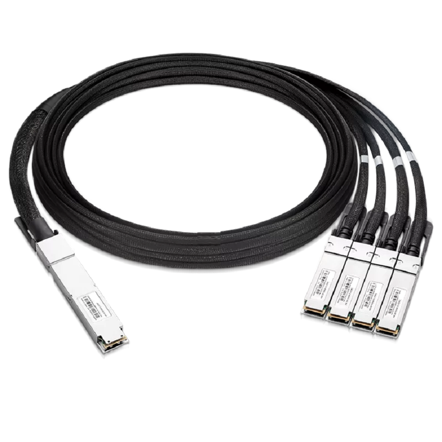 NVIDIA/Mellanox Compatible ACC 1m (3ft) Twin-port 2x400Gb/s OSFP Finned Top to 4x200Gb/s QSFP112 Flat Top InfiniBand NDR Active Copper Splitter Cable SFPS