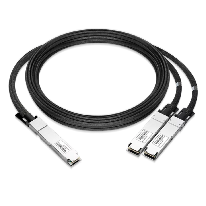 NVIDIA/Mellanox Compatible ACC 2m (7ft) Twin-port 2x400Gb/s OSFP Finned Top to 2x400Gb/s OSFP Flat Top InfiniBand NDR Active Copper Splitter Cable SFPS