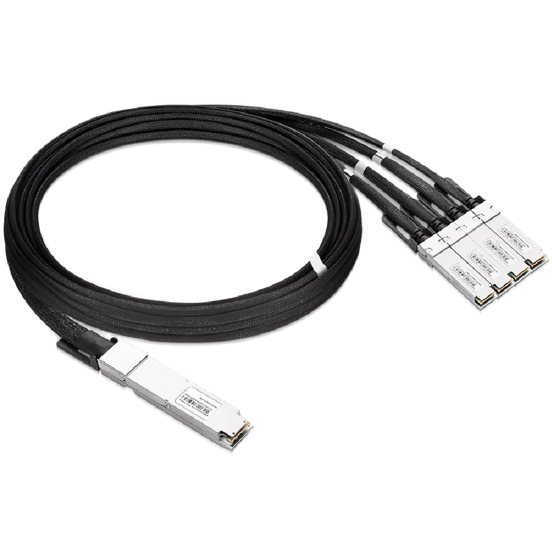 NVIDIA/Mellanox Compatible ACC 2m (7ft) Twin-port 2x400Gb/s OSFP Finned Top to 4x200Gb/s QSFP112 Flat Top InfiniBand NDR Active Copper Splitter Cable SFPS