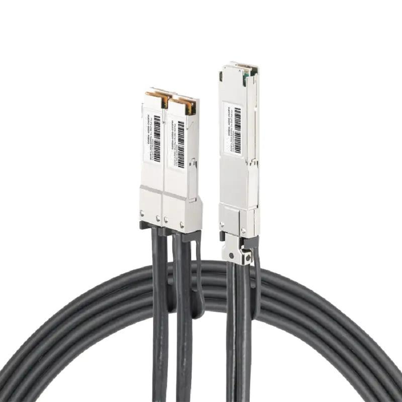 NVIDIA/Mellanox Compatible 2m (7ft) 400Gb/s OSFP Flat Top to 2x200Gb/s QSFP56 InfiniBand HDR Passive Copper Splitter Cable SFPS