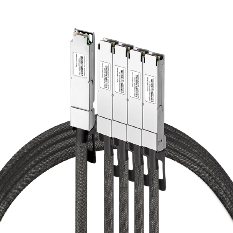 NVIDIA/Mellanox Compatible ACC 1m (3ft) Twin-port 2x400Gb/s OSFP Finned Top to 4x200Gb/s OSFP Flat Top InfiniBand NDR Active Copper Splitter Cable SFPS