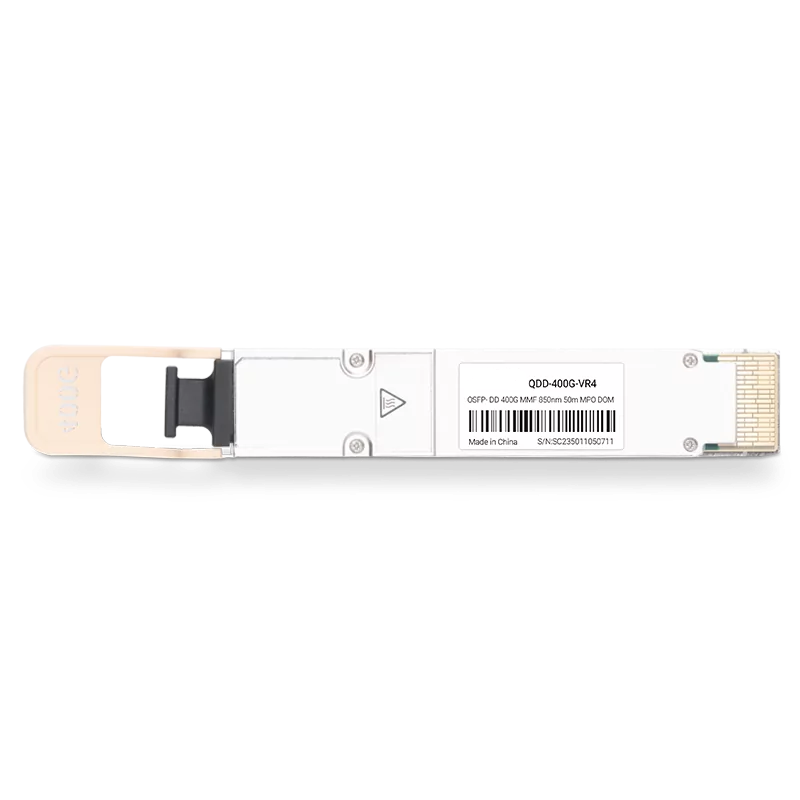 Juniper QDD-400G-VR4 Compatible Broadcom DSP & Broadcom VCSEL 400GBASE-VR4 QSFP-DD PAM4 850nm 50m MTP/MPO-12 MMF Optical Transceiver Module SFPS