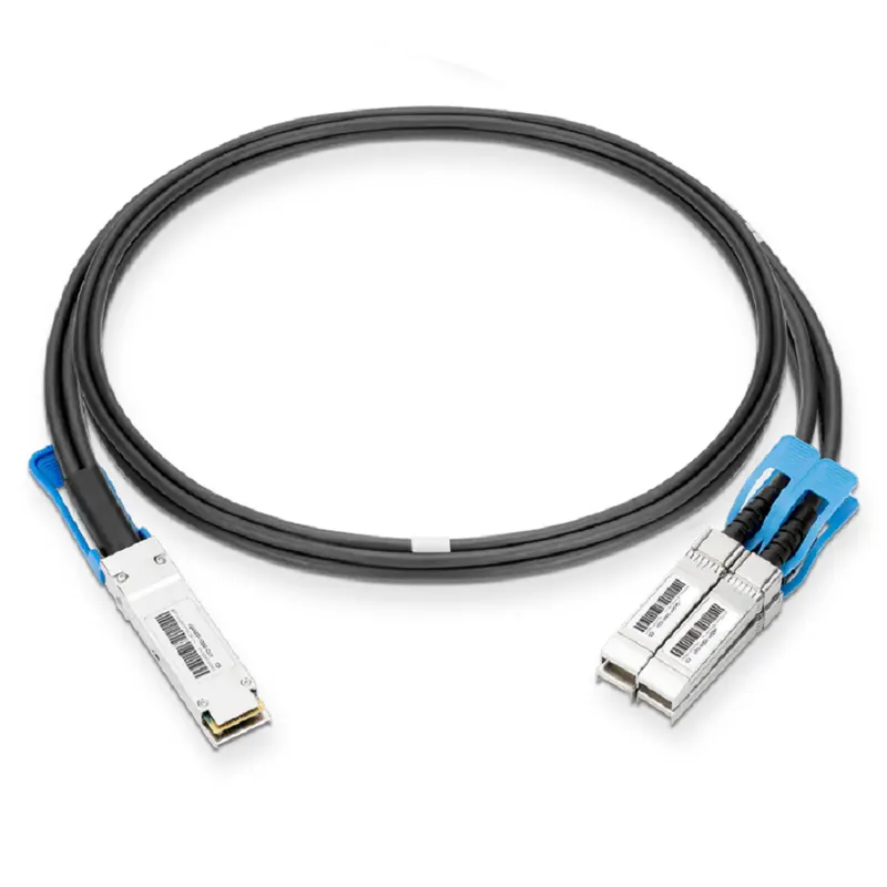 H3C QSFP28-4SFP28-CU-1M Compatible 1m (3ft) 100G QSFP28 to 4X25G SFP28 Passive Direct Attach Copper Breakout Cable SFPS