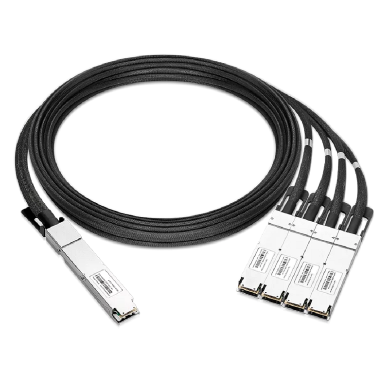 NVIDIA/Mellanox Compatible ACC 3m (10ft) Twin-port 2x400Gb/s OSFP Finned Top to 4x200Gb/s OSFP Flat Top InfiniBand NDR Active Copper Splitter Cable SFPS
