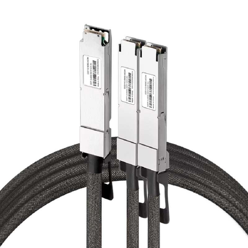 NVIDIA/Mellanox Compatible AEC 3m (10ft) Twin-port 2x400Gb/s OSFP Finned Top to 2x400Gb/s OSFP Flat Top InfiniBand NDR Active Electrical Splitter Cable SFPS