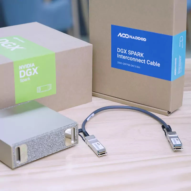 NVIDIA DGX Spark Bundle, 2 DGX Spark Units - 4TB With a Connecting Cable Ã¢â‚¬â€ 0.5m 200G QSFP56 Ethernet DAC cable SFPS