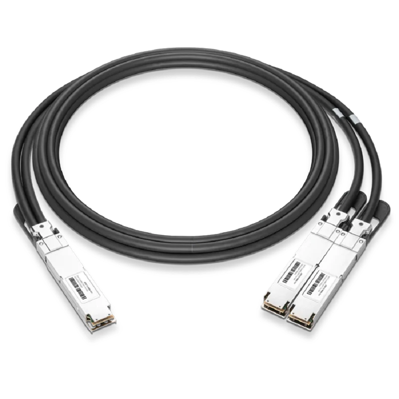Arista Compatible DAC 1m (3ft) Twin-port 800Gb/s OSFP Finned Top to 2x400Gb/s OSFP Flat Top Passive Copper Splitter Cable SFPS
