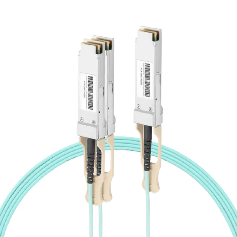 NVIDIA/Mellanox MFS1S50-V020E Compatible AOC 20m (66ft) Ethernet 200GbE to 2x100GbE QSFP56 Active Optical Splitter Cable SFPS