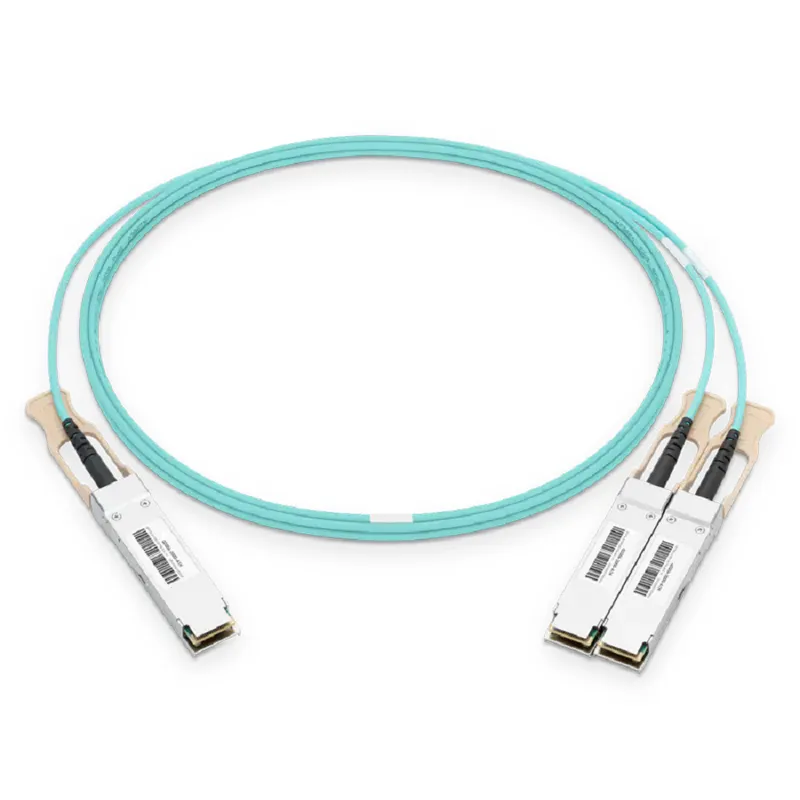 NVIDIA/Mellanox MFS1S50-V003E Compatible AOC 3m (10ft) Ethernet 200GbE to 2x100GbE QSFP56 Active Optical Splitter Cable SFPS