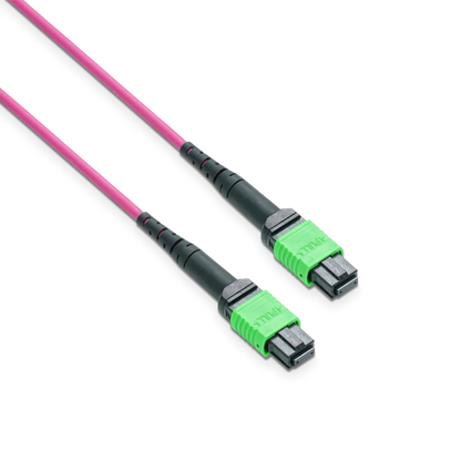 NVIDIA/Mellanox Compatible 2m (7ft) MPO-12 APC (Female) to MPO-12 APC (Female) 12 Fibers Multimode (OM4) Jumper, Type B, LSZH, 3.0mm, Max IL ÃƒÂ¢Ã¢â‚¬Â°Ã‚Â¤ 0.35dB, Magenta SFPS